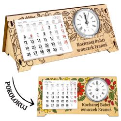 Kalendarz zegar biurkowy do kolorowania dla...