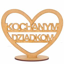 Kochanym Dziadkom serce drewniane do...