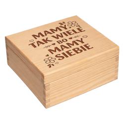 Drewniane pudełko prezentowe z grawerem na...