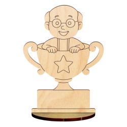 Statuetka puchar dla dziadka DIY do kolorowania...