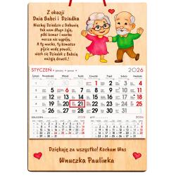 Duży kalendarz do kolorowania z podpisem dla...