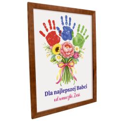 Ramka do kolorowania bukiet dla Babci i Dziadka...