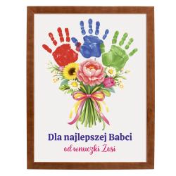 Ramka do kolorowania bukiet dla Babci i Dziadka...