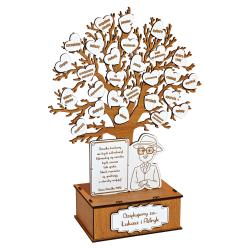 Podziękowanie dla Dziadka drewniana statuetka...