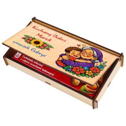 Pudełko drewniane na czekoladę prezent dla...