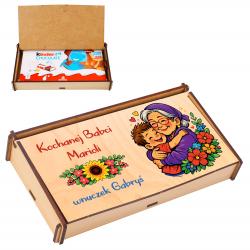 Pudełko drewniane na czekoladę prezent dla...