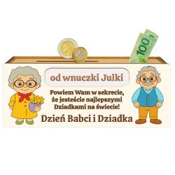 Skarbonka dla Babci i Dziadka do kolorowania od...