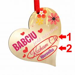 Zawieszka do auta złota prezent dla Babci