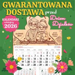 Kalendarz ścienny z grawerem personalizowany...
