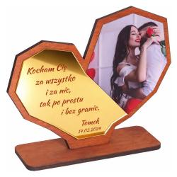 Prezent na Walentynki lustrzane serce ze...