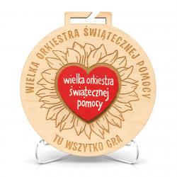 Medal WOŚP drewniany eco czerwone serduszko...