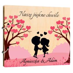 Personalizowany album na zdjęcia w drewnianej...