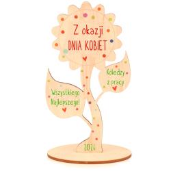 Statuetka kwiat z dedykacją prezent na Dzień...