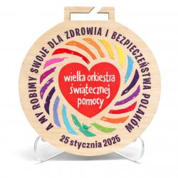 Medal WOŚP drewniany eco