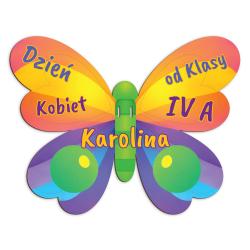 Motyl z personalizacją na lizaka Dzień Kobiet...