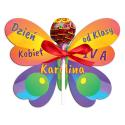 Motyl z personalizacją na lizaka Dzień Kobiet prezent