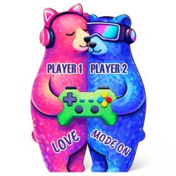 Misie drewniane dla gracza prezent walentynkowy...