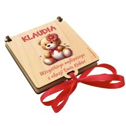 Gra kółko i krzyżyk miś z imieniem prezent na...