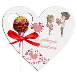 Serce na lizaka Walentynki dekoracja prezent...