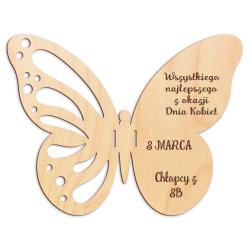 Grawerowany motyl na lizaka prezent na Dzień...