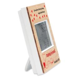 Stacja pogody drewniana prezent walentynki dom...