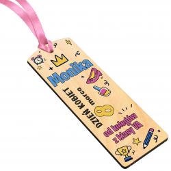 Drewniana zakładka do książki z imieniem...