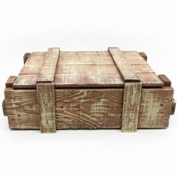 Drewniana Skrzynka wojskowa na granaty...