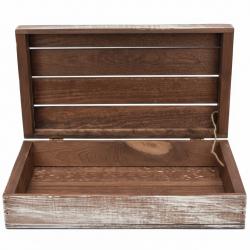 Rustykalna Skrzynka Niezbęnik Drewniana...