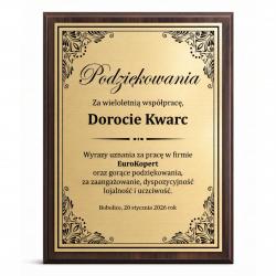 Grawerton Dyplom Podziękowanie Współpraca...