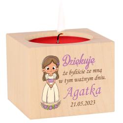 Podziękowanie dla gości Komunii świecznik...