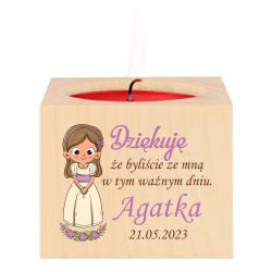 Podziękowanie dla gości Komunii świecznik...