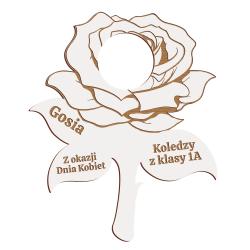 Drewniana róża na lizaka Dzień Kobiet upominek...