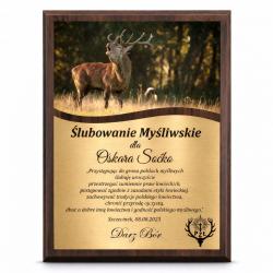 Grawerton Dyplom Uznania Myśliwski Ślubowanie...