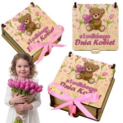 Drewniane pudełko na słodycze Dzień Kobiet...