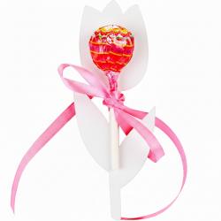 Drewniany tulipan na lizaka do kolorowania z...