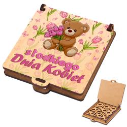 Kółko i krzyżyk drewniana gra Dzień Kobiet prezent