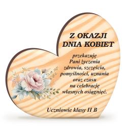 Drewniana statuetka serce Dzień Kobiet prezent...