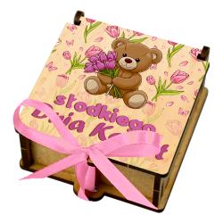 Drewniane pudełko na słodycze Dzień Kobiet...