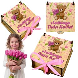 Drewniane pudełko na słodycze Dzień Kobiet...