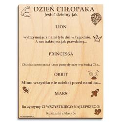 Tabliczka na słodycze na dzień chłopaka 30...