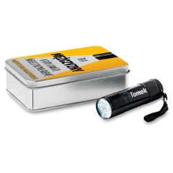 Metalowa latarka z imieniem prezent dla mężczyzny