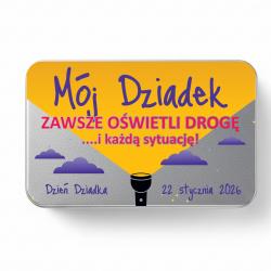 Latarka LED z imieniem prezent na Dzień Dziadka