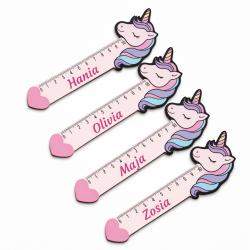 Personalizowana linijka z imieniem jednorożec...