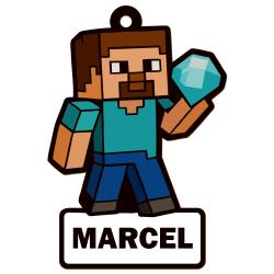 Brelok Minecraft z imieniem prezent dla fana gry