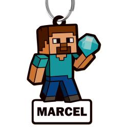 Brelok Minecraft z imieniem prezent dla fana gry
