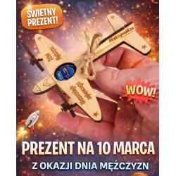 Samolocik na lizaka z grawerem prezent na Dzień Mężczyzny...