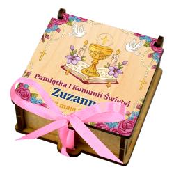 Pudełko na słodycze pamiątka 1 Komunii Świętej...