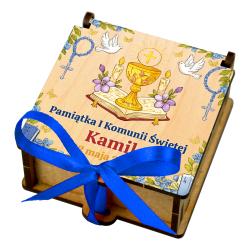 Pudełko na słodycze pamiątka 1 Komunii z...