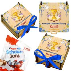 Pudełko na słodycze pamiątka 1 Komunii z...