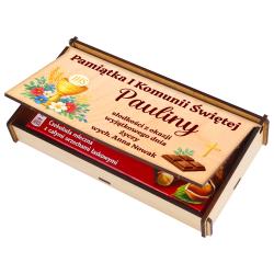 Pudełko na czekoladę pamiątka I Komunii z...